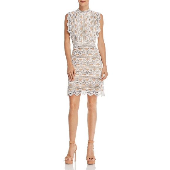 Lucy Paris Dresses & Skirts - NWT! Lucy Paris Lace Detail Sheath Dress White